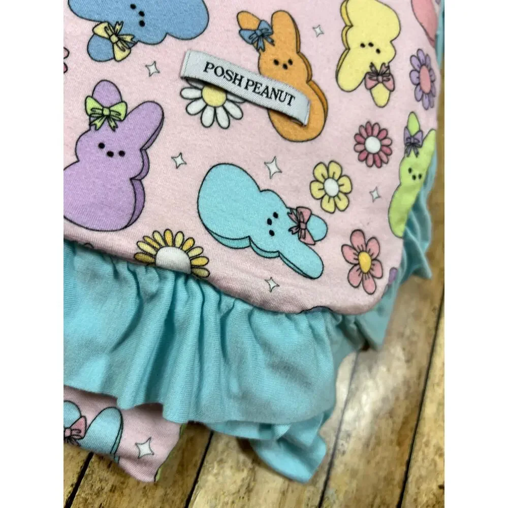 Posh Peanut Addison Mae Peeps Luxe Patoo Bamboo Blanket Ruffle 60x60